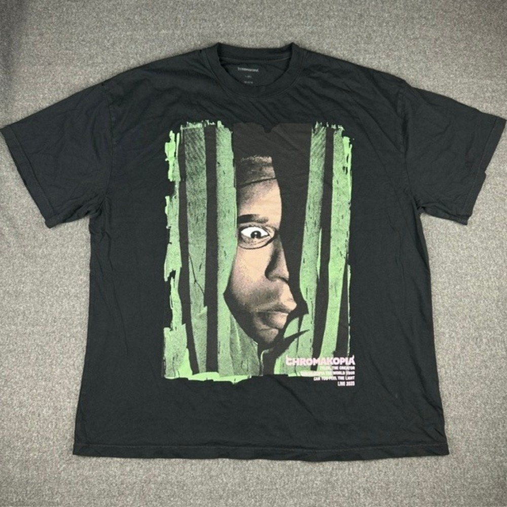 Tyler The Creator Chromakopia World Tour 2025 T-Shirt Mens XL Black Graphic Tee